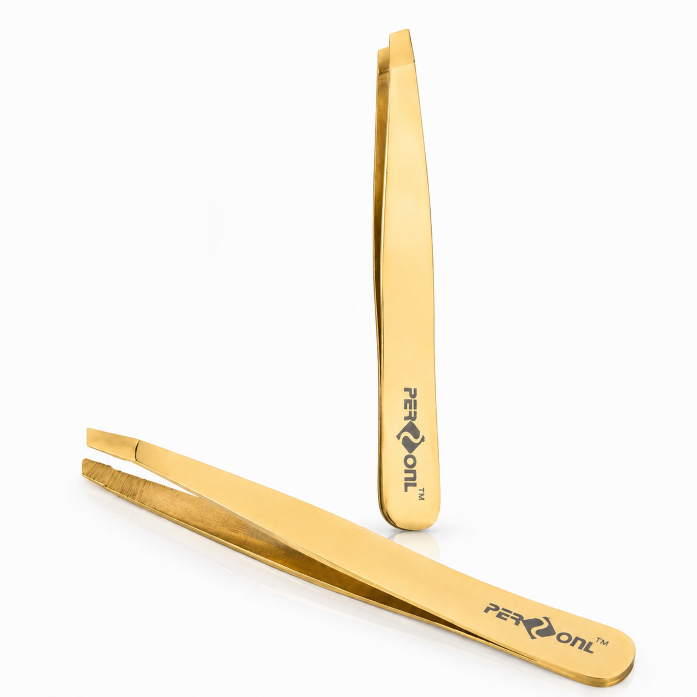 PERSONL Gold Slant Tweezer – Stainless Steel Precision Tweezer